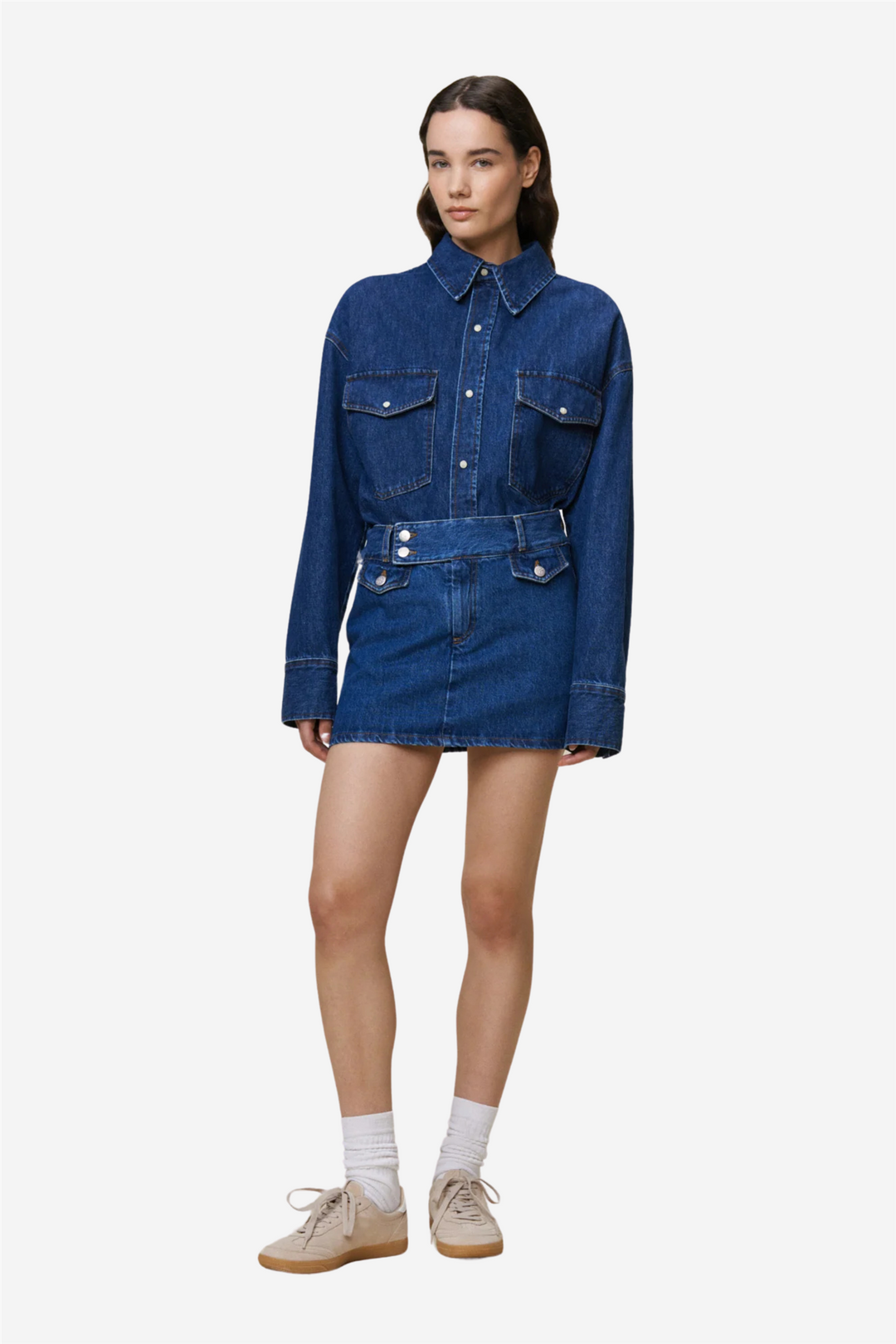 Mia Shirt Jackson Stonewash Dark Blue
