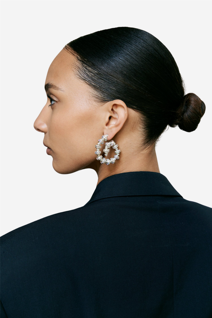 SPIRAL HOOPS SILVER