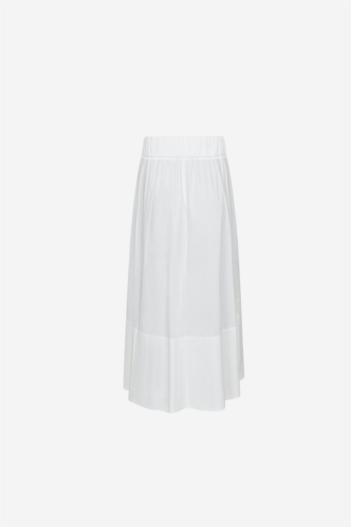 Yara Long Poplin Skirt White