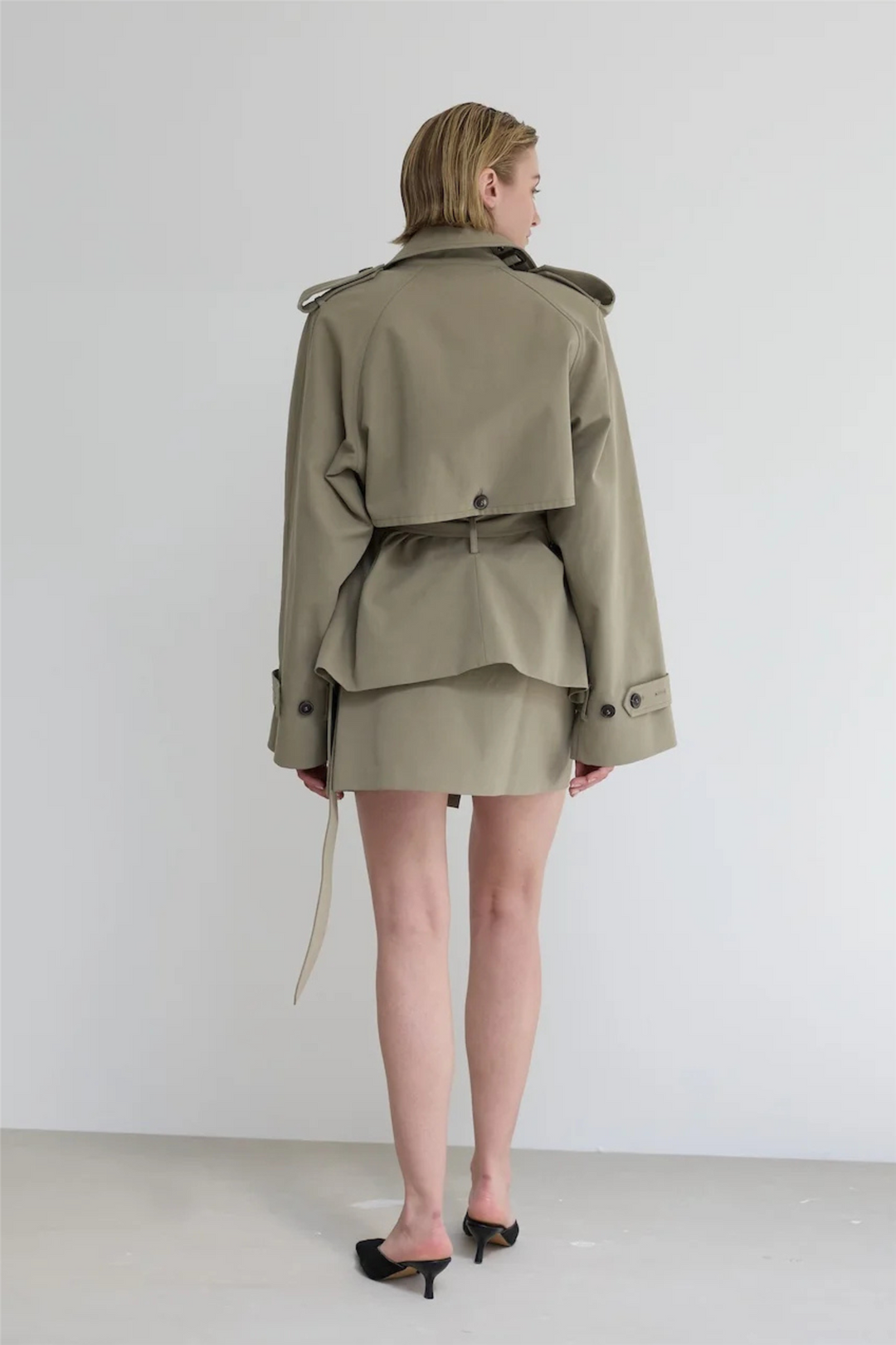 Majorstuen Trench Short Khaki