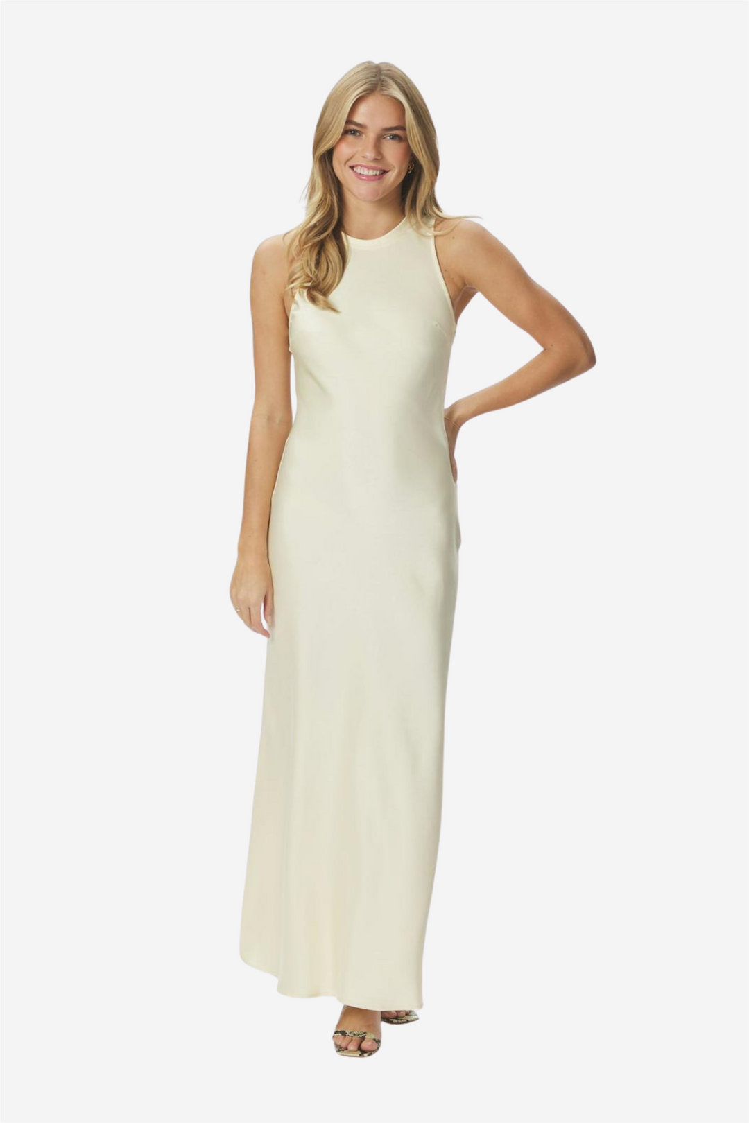 Celine Heavy Sateen Dress Light Yellow