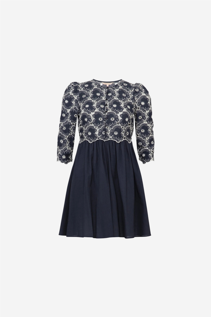 Broderie Anglaise Mini Dress Marine