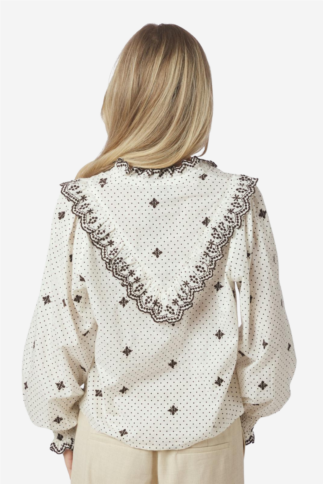 Degas Dot Blouse Off White