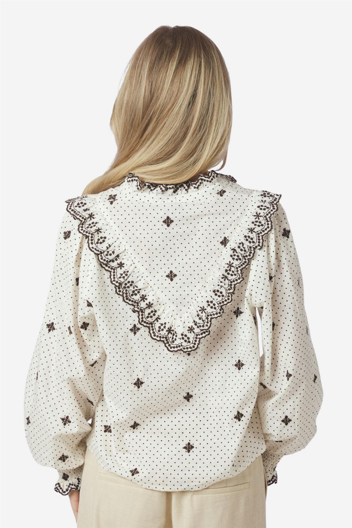 Degas Dot Blouse Off White