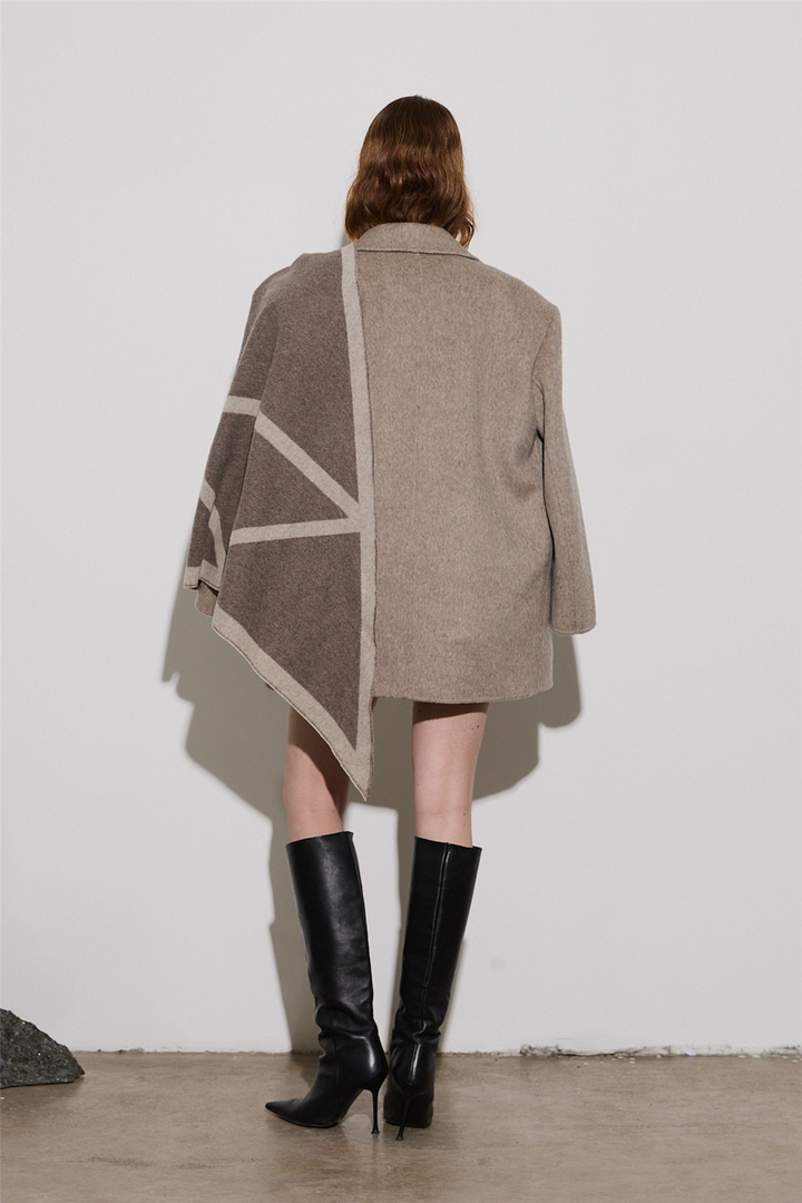 Triangle Scarf Beige/Light Beige