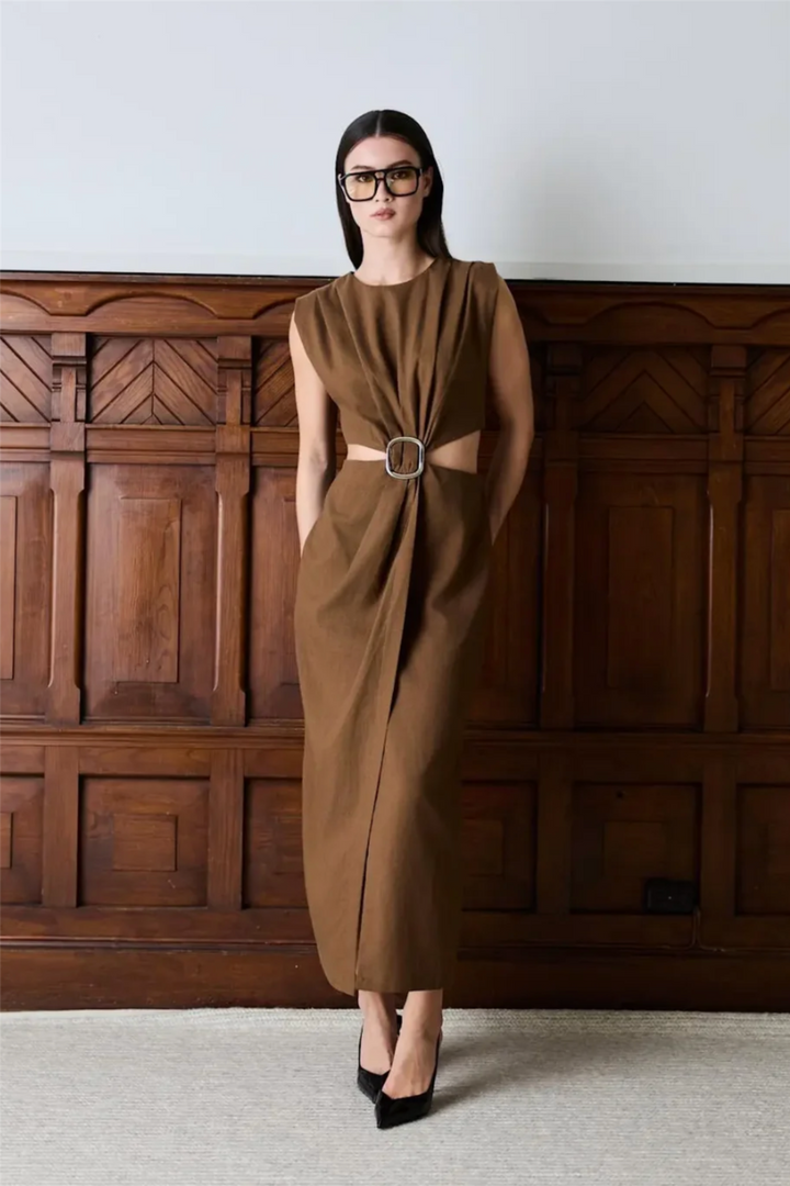 Riviera Dress Chestnut Brown