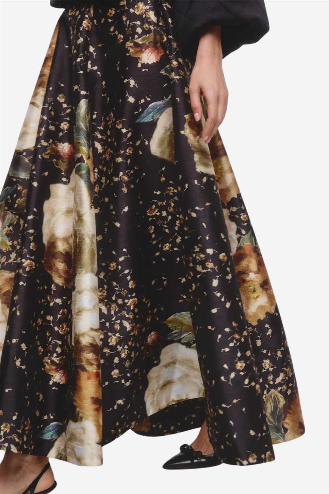 Taffeta Maxi Skirt Dark Rose