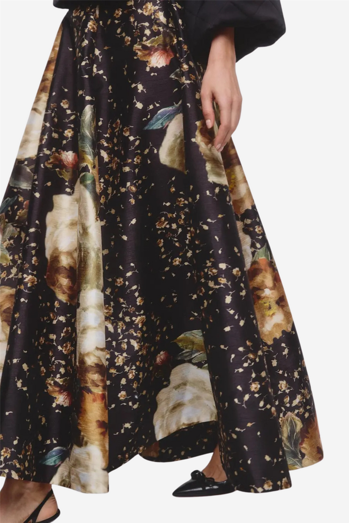 Taffeta Maxi Skirt Dark Rose