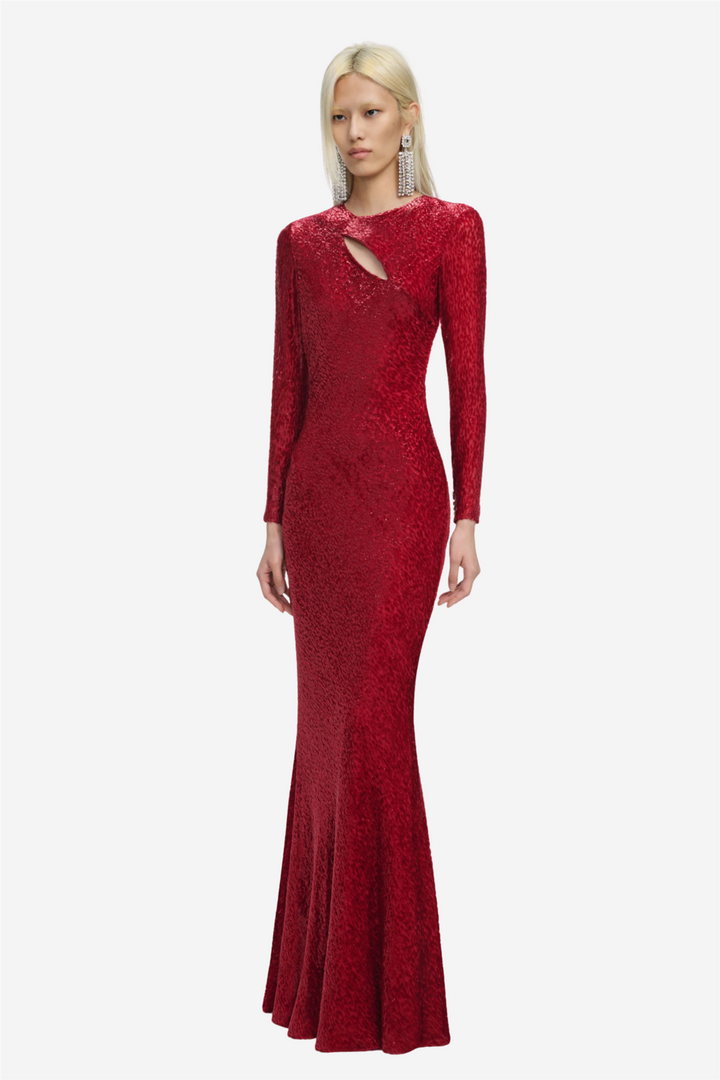 Red Fil Coupe Maxi Dress