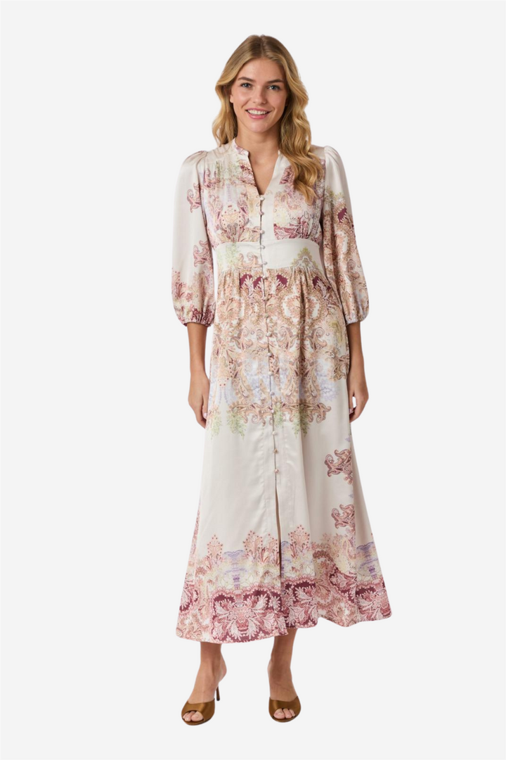 Stellar Artist Paisley Dress Ivory