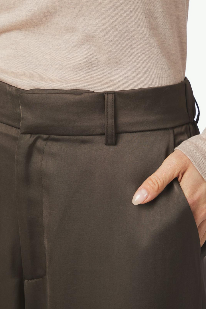 Emmett Heavy Sateen Pants Dark Brown
