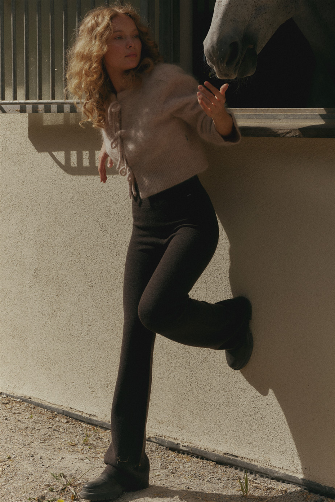 Evi Merino Pants Dark Brown Melange