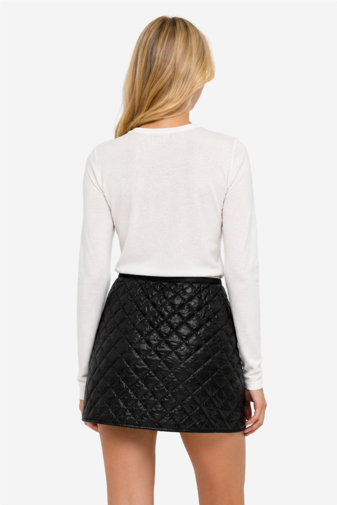 Padded Mini Skirt Black