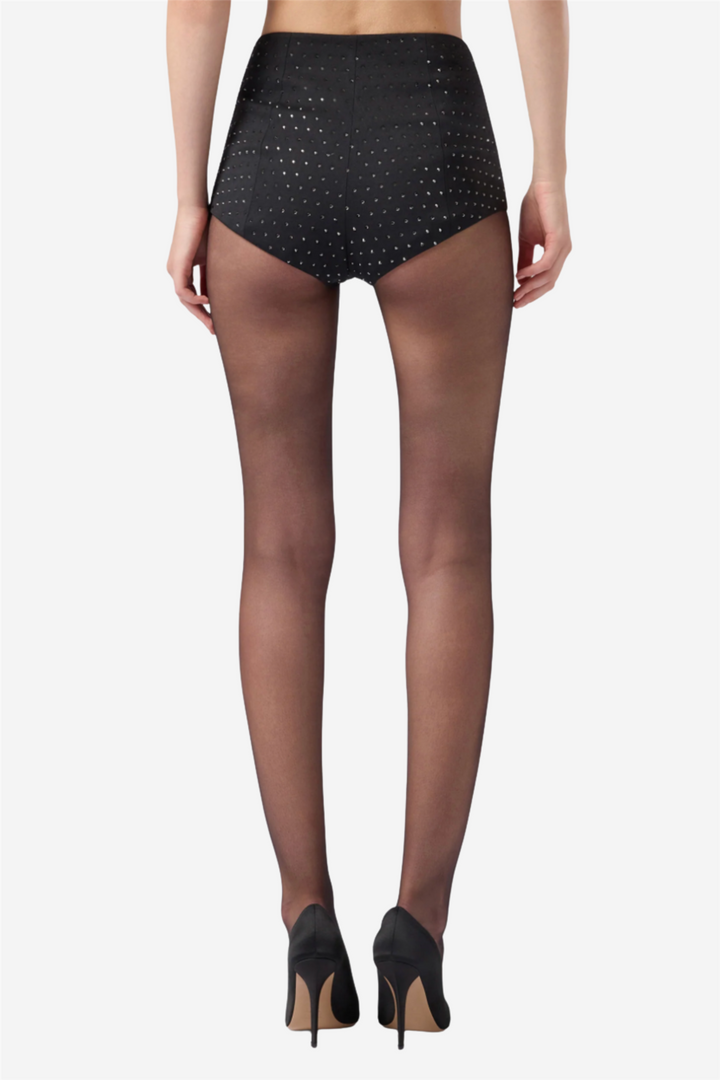 Tami Crystal Culotte Black