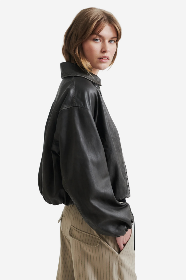 Lato Leather Bomber Jacket Thunderstorm