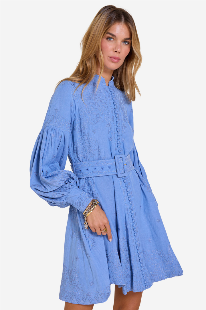 Berite Short Dress Milkey Blue