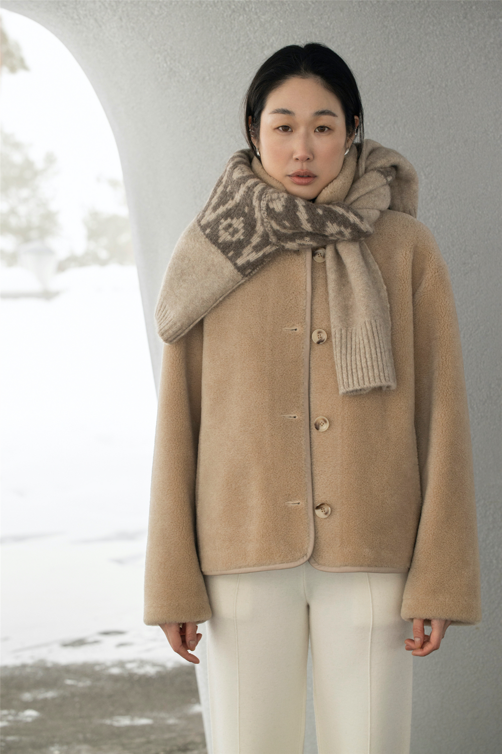 Christian Aks Bukser & jeans Mave Merino Pants Eggshell