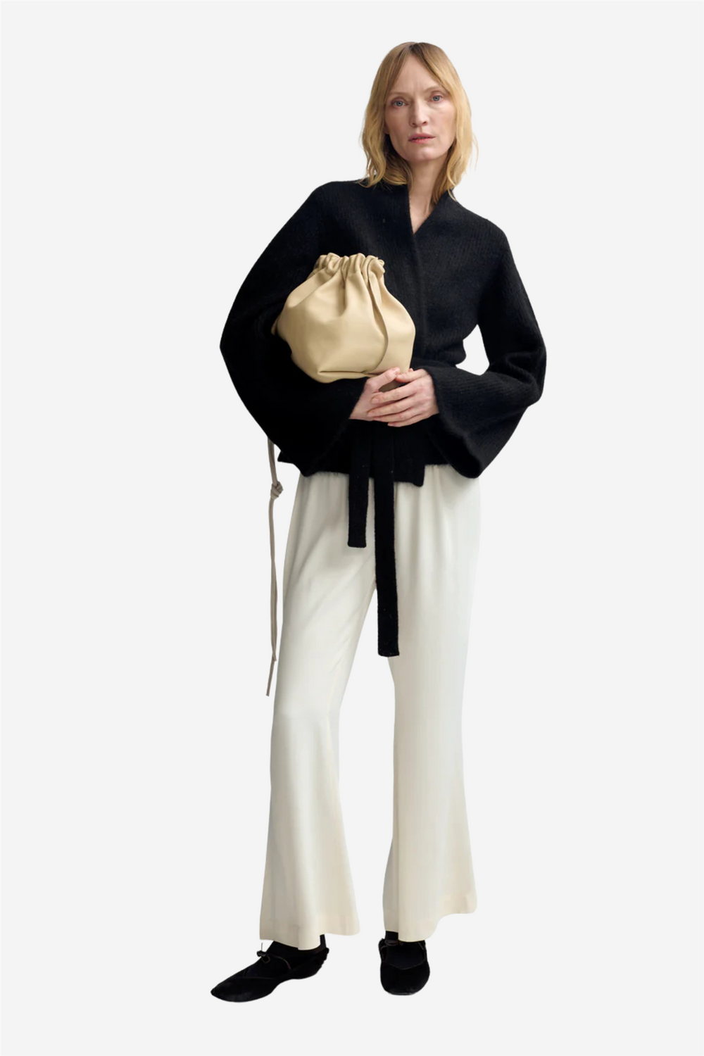 Christian Aks Genser & Cardigan Lila Mohair Cardigan Black