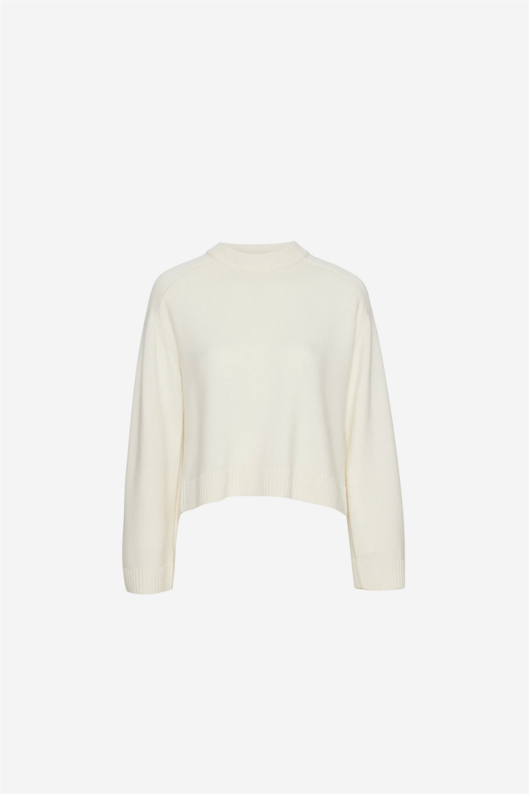 Christian Aks Genser & Cardigan Rina Merino Sweater White
