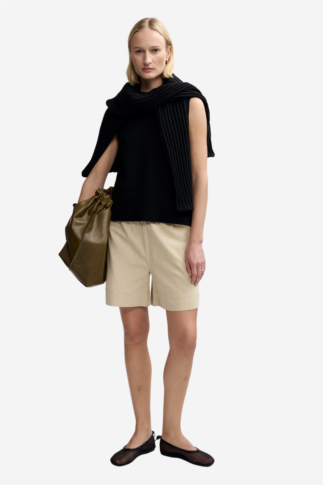 Christian Aks Shorts Lolita Linen Shorts Sand