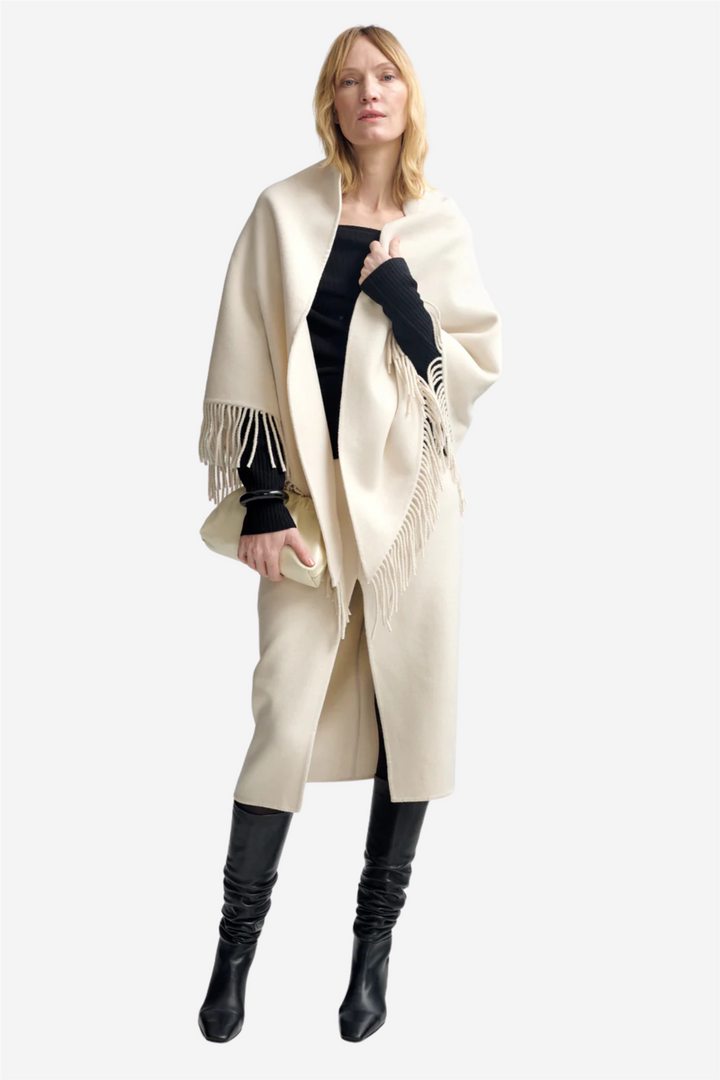 Christian Aks Tilbehør Alba Wool Scarf Eggshell