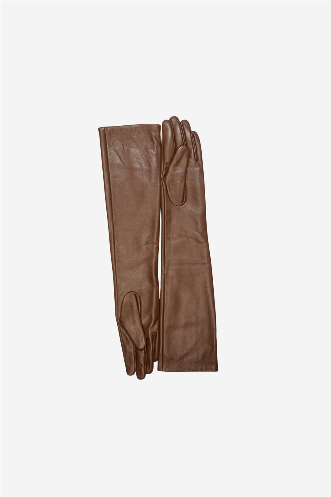 Christian Aks Tilbehør Long Leather Gloves Cappucino
