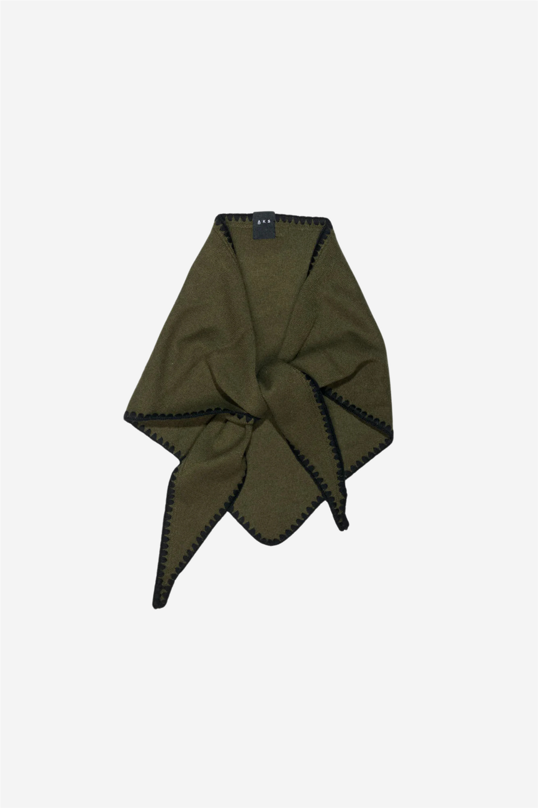 Christian Aks Tilbehør Mina Stiched Merino Scarf Army