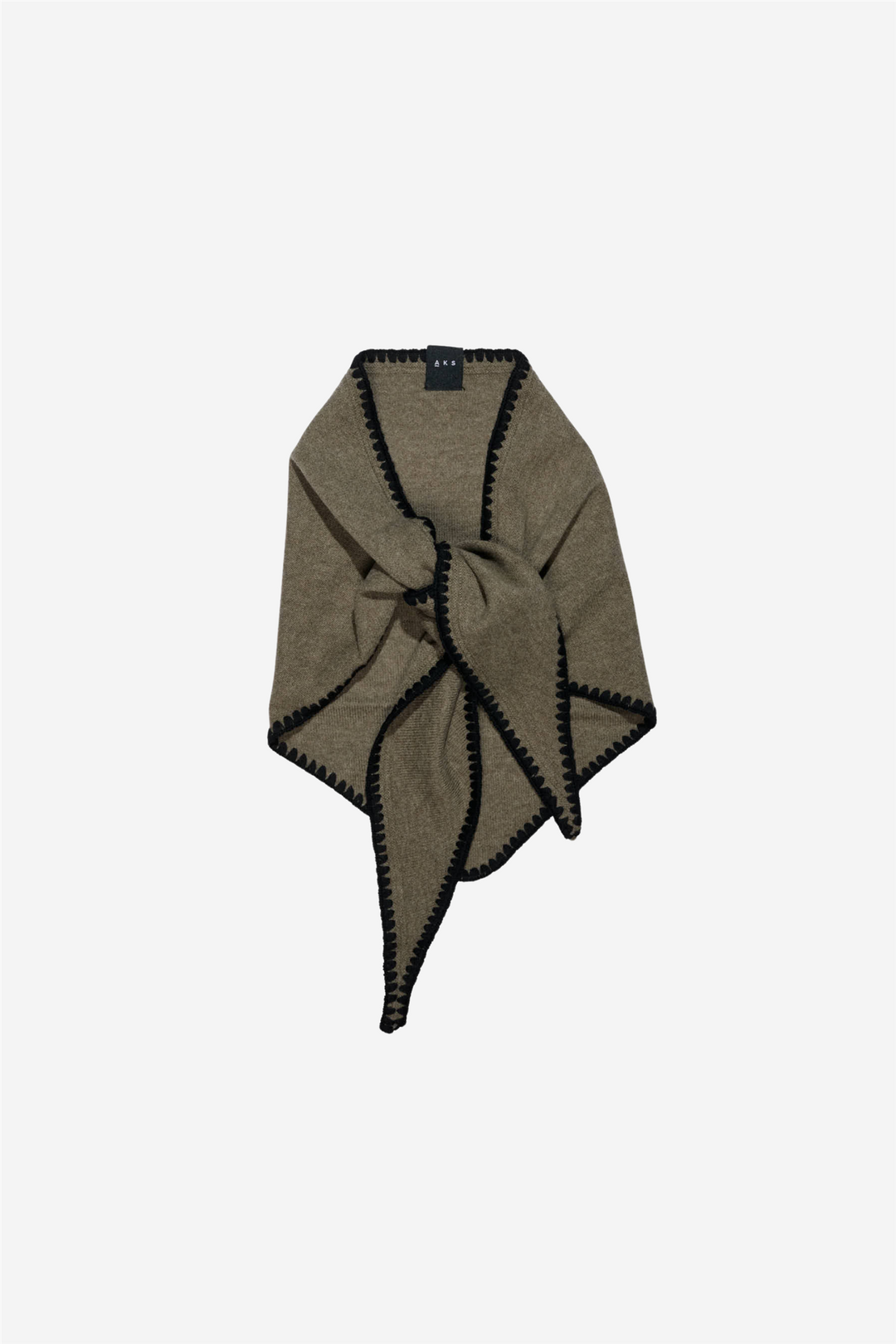 Christian Aks Tilbehør Mina Stiched Merino Scarf Wood