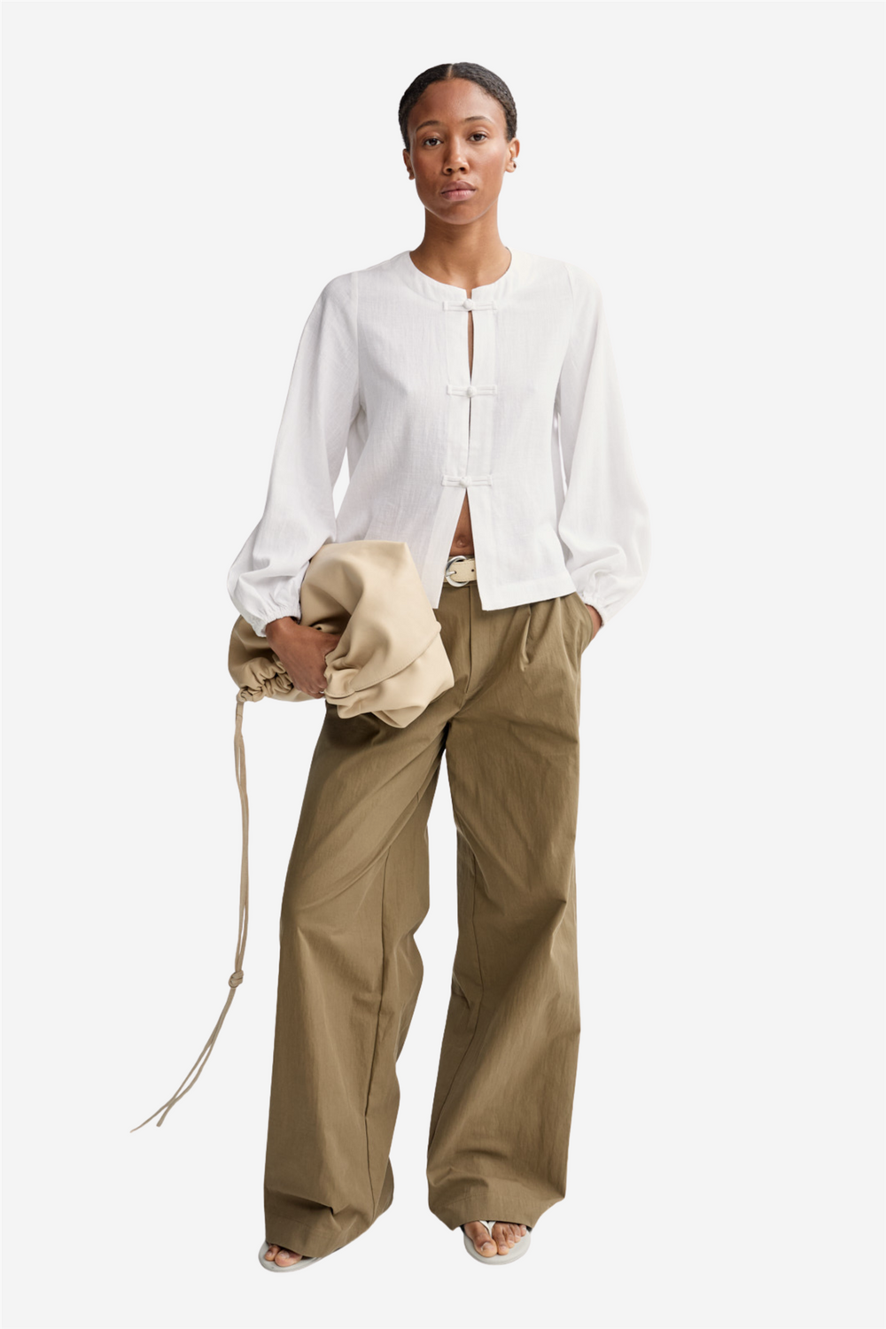 Christian Aks Topper & t-skjorter Maud Linen Top White