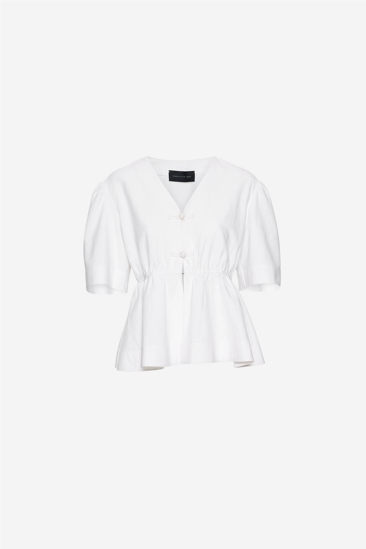 Christian Aks Topper & t-skjorter Monic Linen Top White