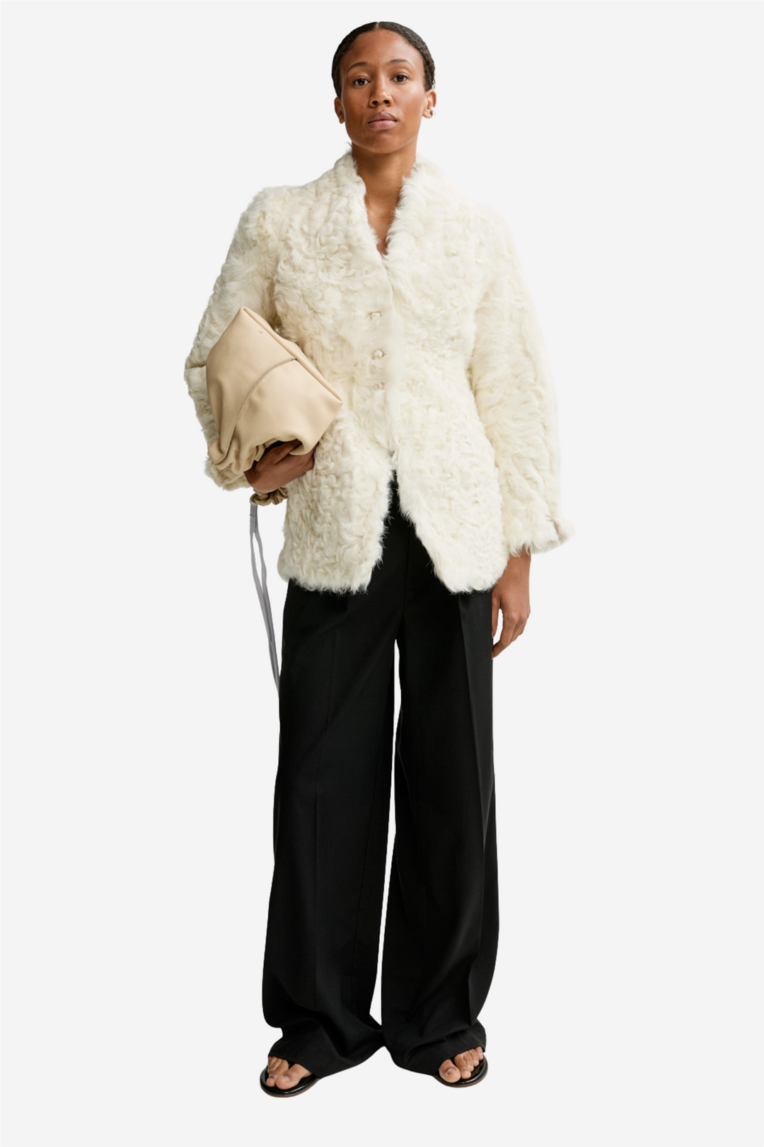 Christian Aks Yttertøy Adah Shearling Jacket Cream