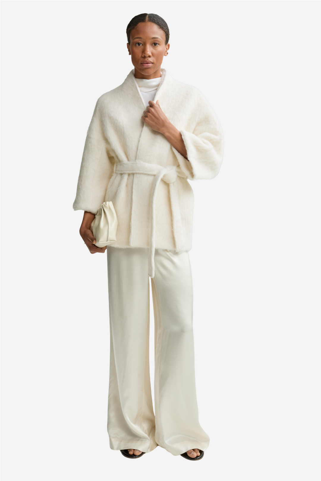 Christian Aks Yttertøy Akiko Wool Mohair Jacket Eggshell