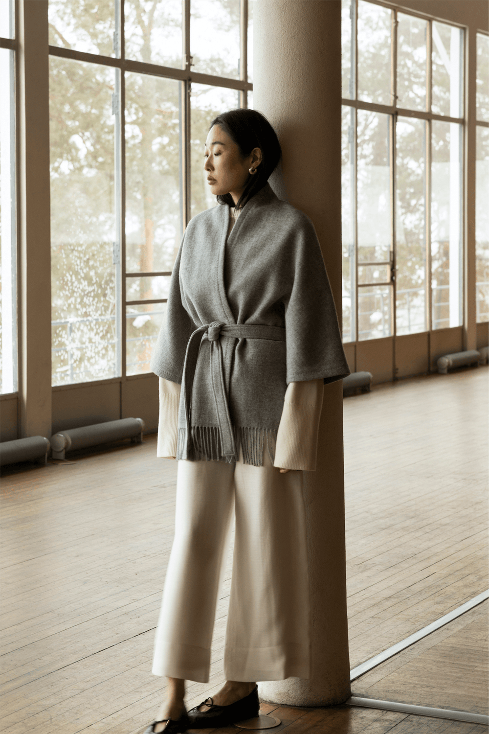 Christian Aks Yttertøy Akila Lambswool Jacket Lt. Grey Mel
