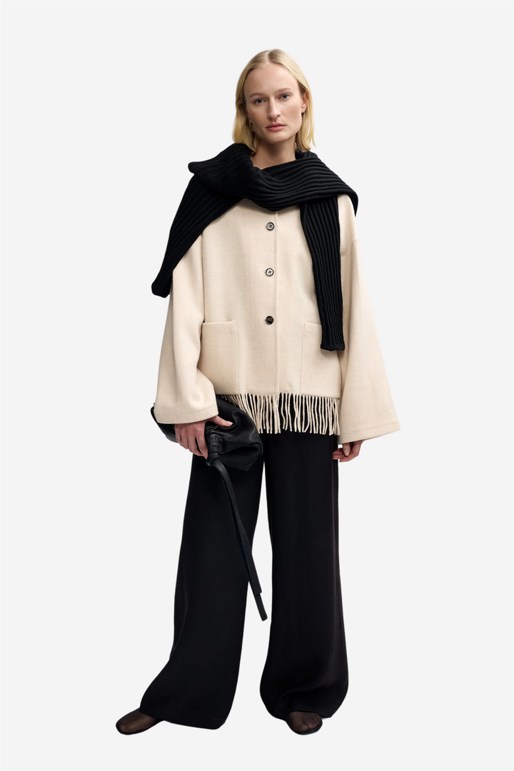 Christian Aks Yttertøy Carla Lambswool Jacket Cream