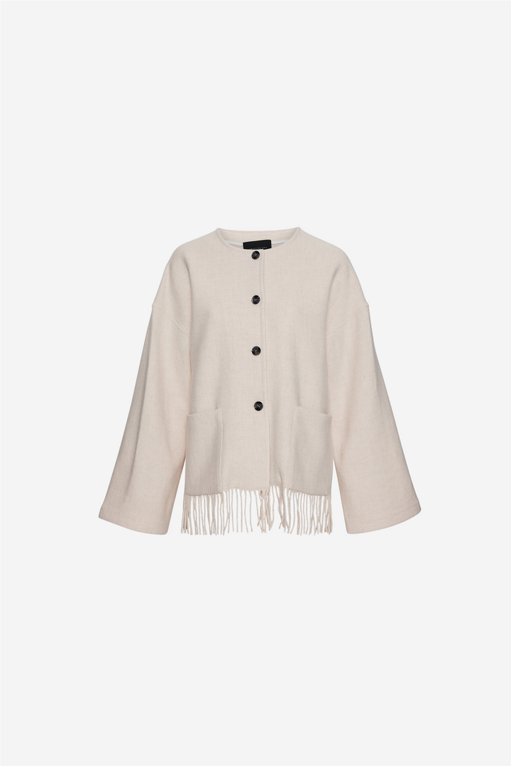 Christian Aks Yttertøy Carla Lambswool Jacket Cream