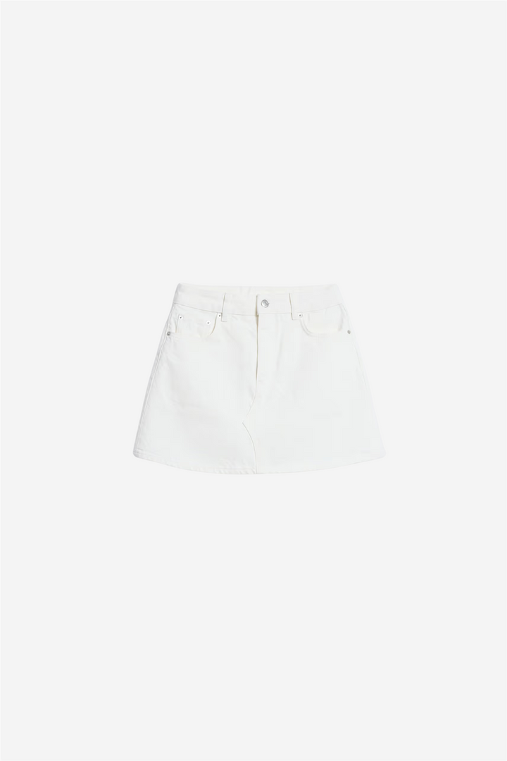 Denim Mini Skirt White