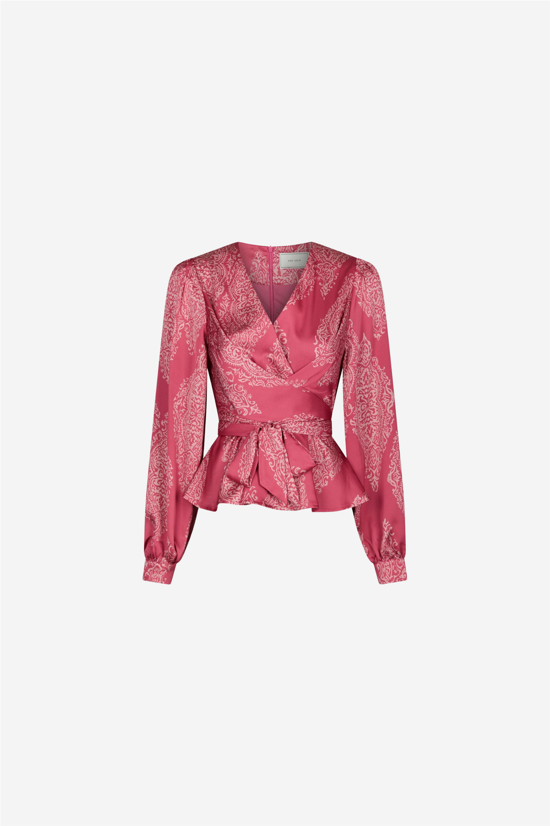 Rista Paisley Drop Blouse Cherry Pink