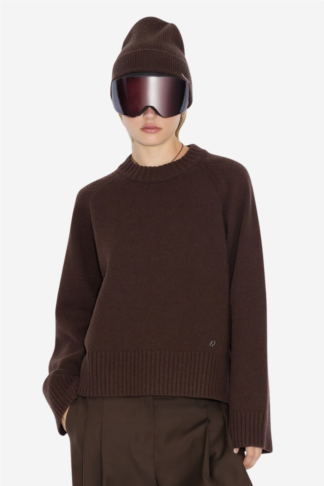 W. Wool Crew Dark Brown