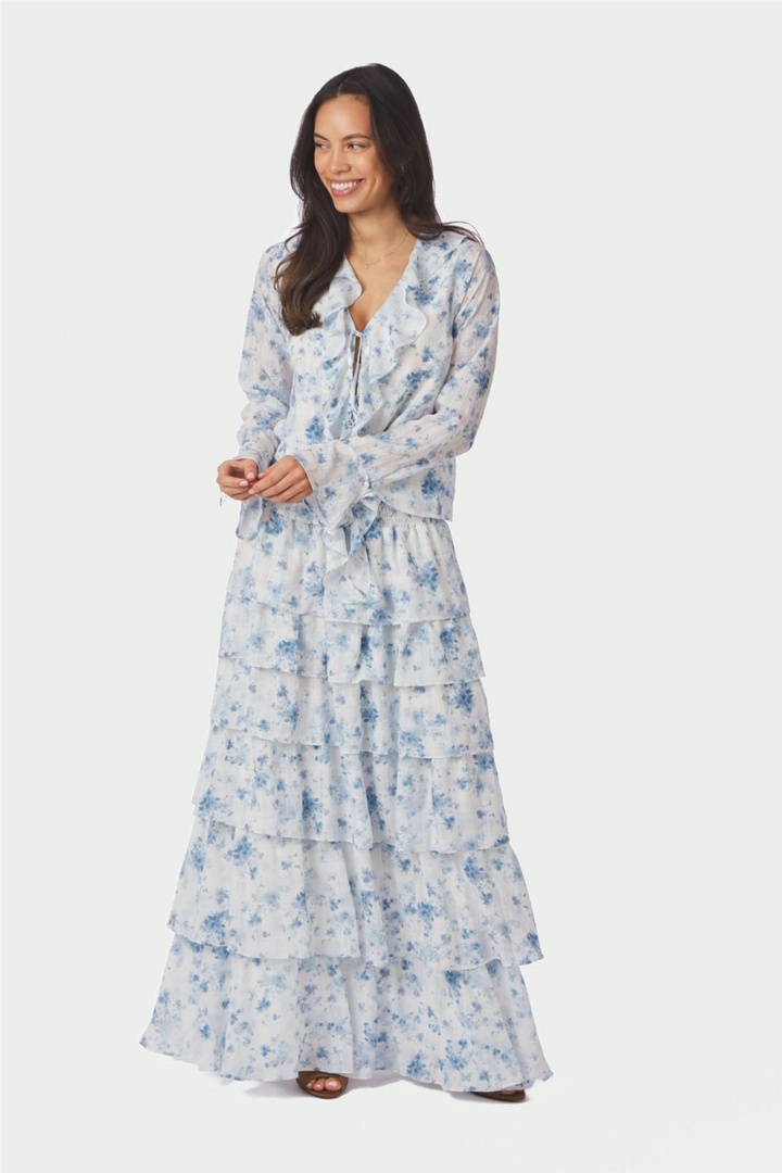Anika Fleur Blouse Blue Floral