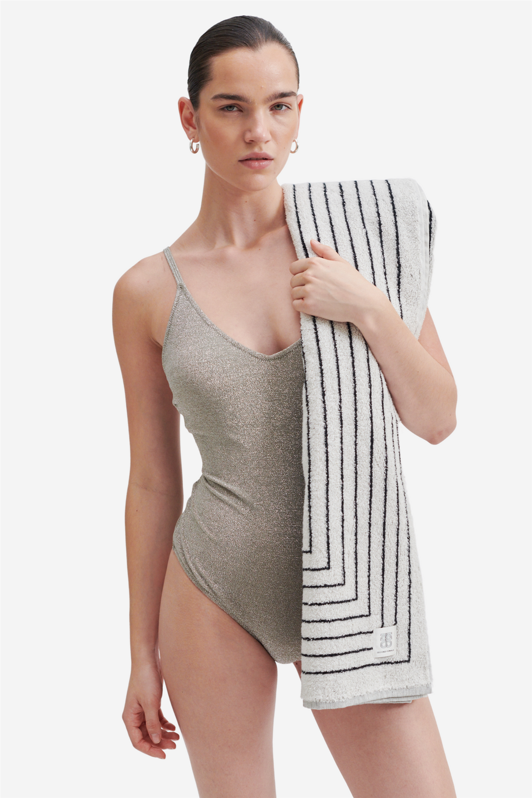 Mazely Beach Towel Vaporous White