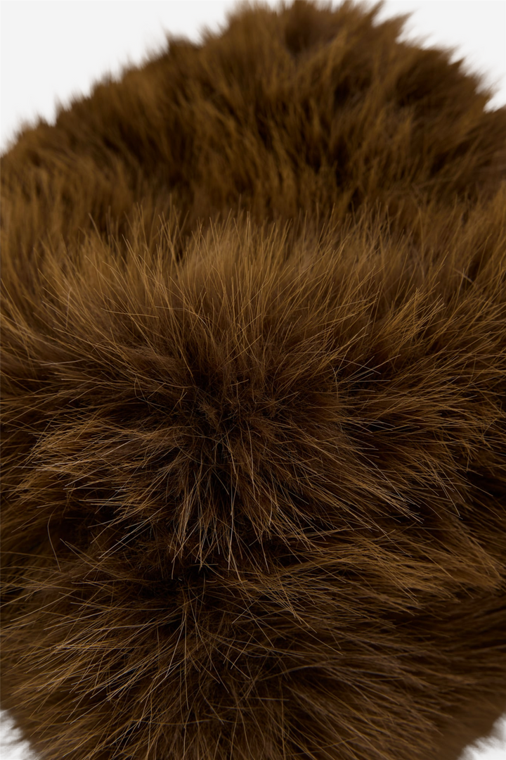 Miu Fake Fur Cuffs Brown