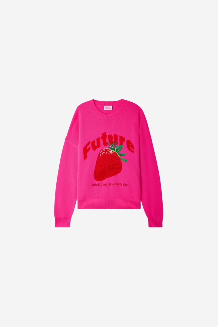 Future Intarsia Crewneck Flash Pink