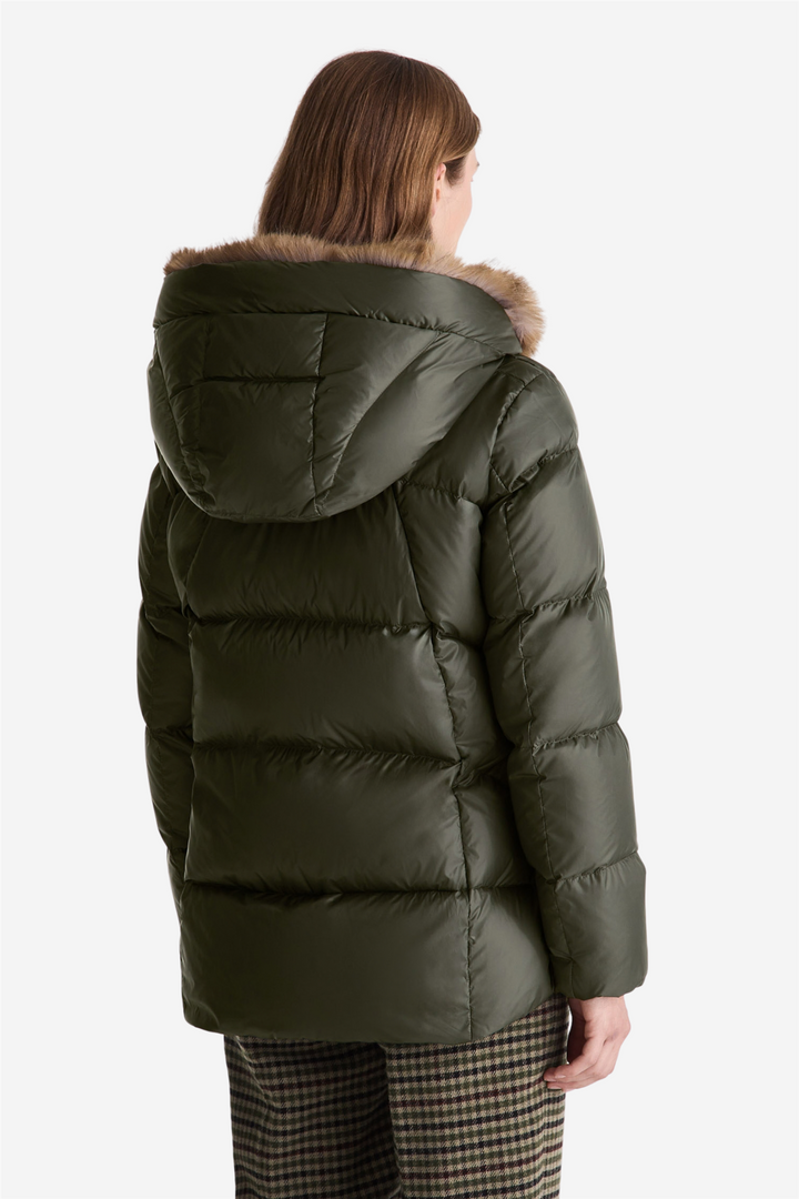 Vertis Mqn Ecofur Short Down Jacket Verde Edera