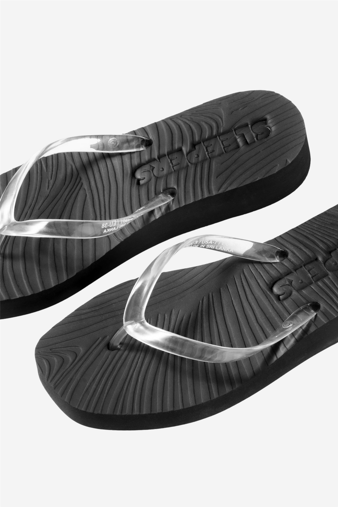 Tapered Platform Black Clear Transparent