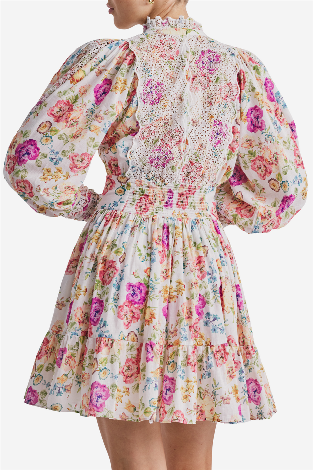 Cotton Slub Mini Dress Flora