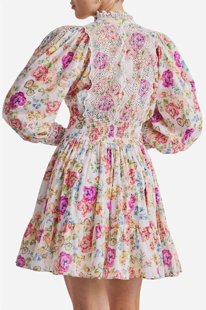 Cotton Slub Mini Dress Flora