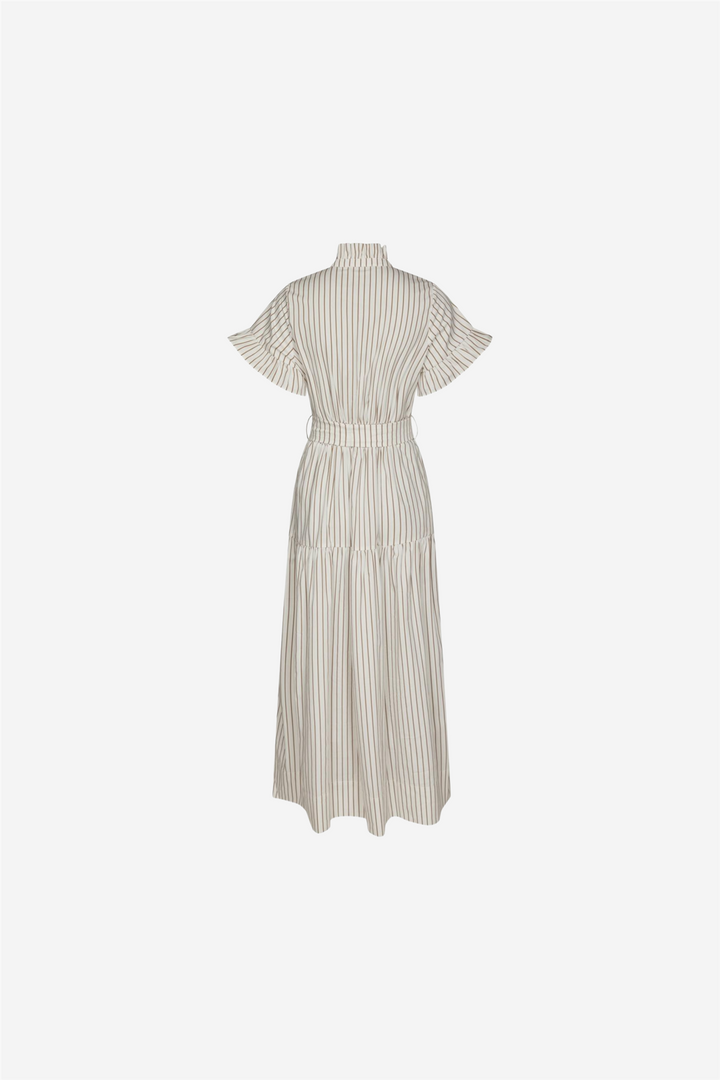 Nellie Wide Stripe Dress Ivory