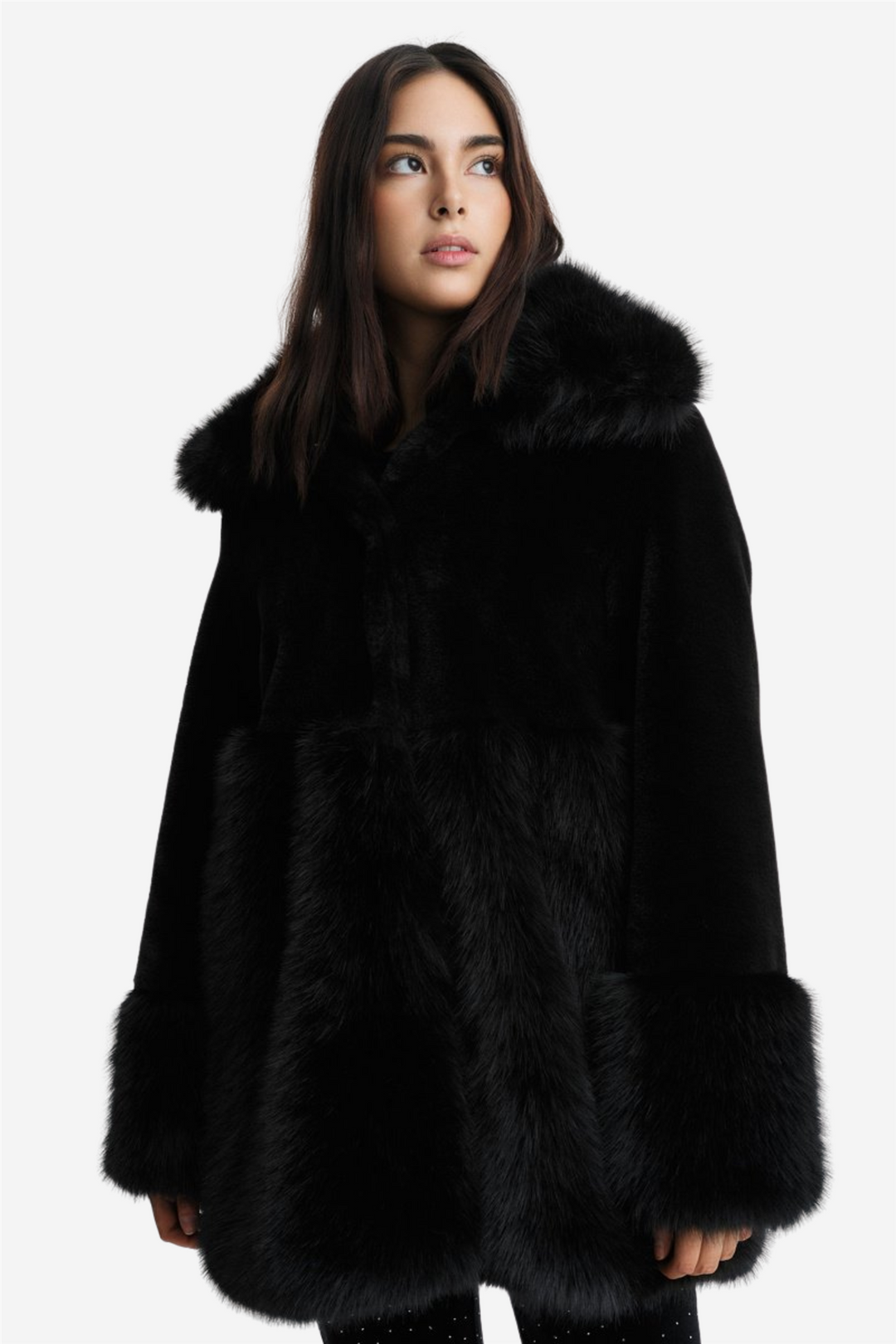Anna Fake Fur Jacket Black