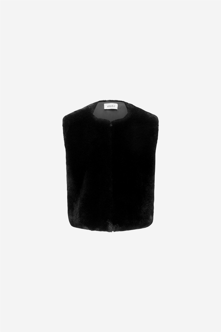 Norah Fake Fur Vest Black