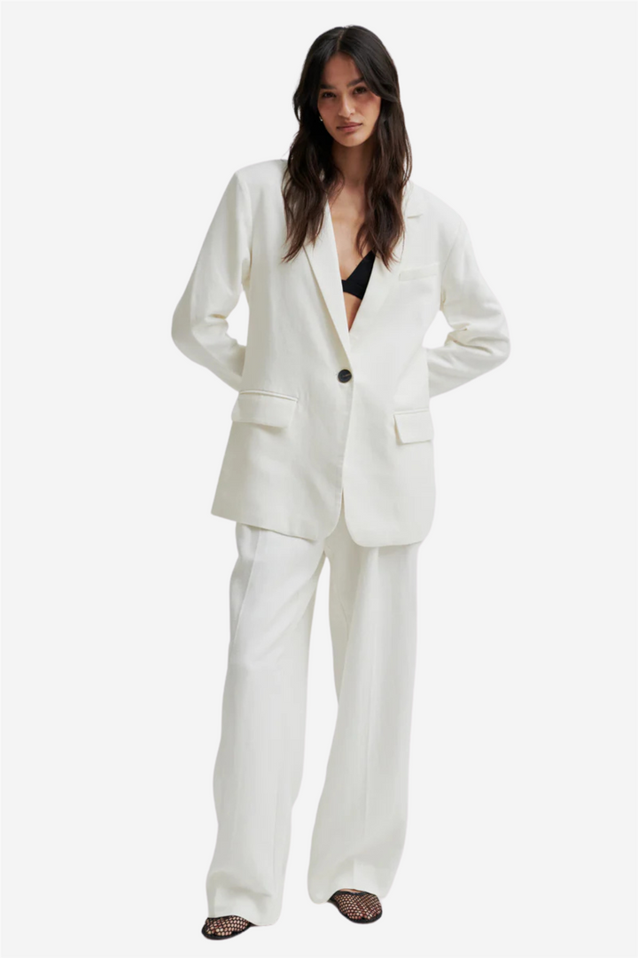 Lino Trousers White Alyssum